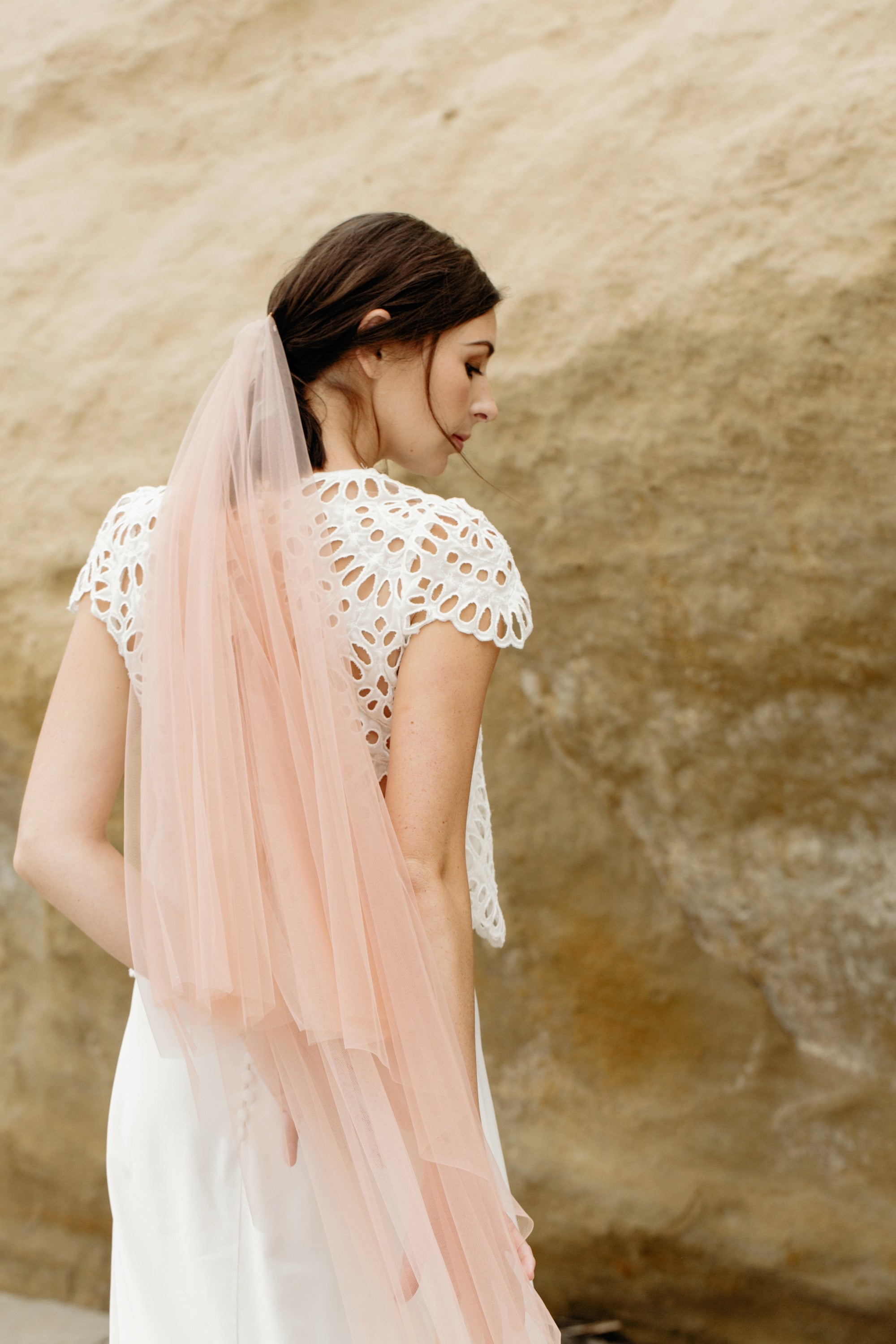 VOILE LONG EN TULLE POLYAMIDE